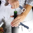 thumbnail image 1 of Multifunctional Wine and Beer Opener - Portable Corkscrew with Foil Cutter Stainless Steel Lever Action Ergonomic Non-Slip Handle Kitchen, JKODE, 1 of 9