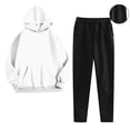 thumbnail image 4 of Yuyuzo Sweatsuits for Women 2 Piece Color Block Tracksuits Fleece Lined Comfy Loungewear Matching Lounge Sets, 4 of 7