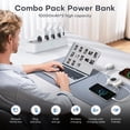thumbnail image 2 of Domars 5pcs 10000mAh Magnetic Power Bank Set, 22.5W Fast Charging Portable Charger with Charging Base, Built-in Type-C & Lightning Cable, Strong Magnetic Adsorption for Home Office Travel, 2 of 7