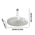 thumbnail image 3 of TopLLC Fan, Ceiling Fan, Desk Fan, Portable Fan E27 Spiralss Crystal Fan Light Fan Chandelier Integrated Intelligent Remote Control Crystal Light Home Bedroom Kitchen a fan, 3 of 9