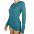 thumbnail image 3 of MeetoTime Womens T-Shirt Basic Long Sleeve Crew Neck Solid Color Tee Tops Blouse Casual Tunic Tops, 3 of 4