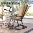 thumbnail image 4 of Outsunny Ensemble de 3 Chaises Berçantes Pliables pour Patio, Brun Pâle, 4 of 10