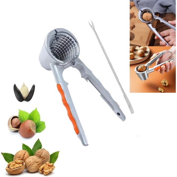 Nut Opener Pliers with Ergonomic Handle and Funnel Design for Cracking Walnuts, Pecans, Hazelnuts, Almonds and Chestnuts in Kitchen