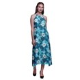 thumbnail image 1 of Bimba Robe de Plage d'Été pour Femmes, Dos Nu, Col Licou, Imprimée Teinture sur Nœuds - Petit, 1 of 1