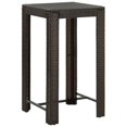 thumbnail image 1 of vidaXL Garden Bar Table Brown 60.5x60.5x110.5 cm Poly Rattan, 1 of 4