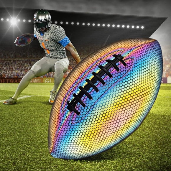 MesaSe Football Luminous Light Up Reflective Football for Night Games & Training Glowing in The Dark Great American Football Toy Gifts for Boys Kids Men