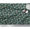 thumbnail image 2 of Soimoi Poly Georgette Fabric Leaves & Owl Cartoon Printed Craft Fabric by The Yard 42 Inch Wide, 2 of 3