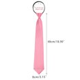 thumbnail image 2 of INSPIRE CHIC Pretied Zipper Ties for Men Solid Color Satin Shine Neckties Formal Casual Pink, 2 of 5