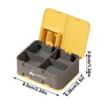 thumbnail image 3 of Btomtd Plastic Rectangular Anytime Divider Cutter Divider Break Divider Dividing Boxes, Yellow, 3 of 6