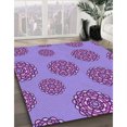 thumbnail image 3 of Ahgly Tapis d'Intérieur Lavable en Machine Carré Transitionnel Lilas Violet Vif, 4 Pieds Carré, 3 of 7