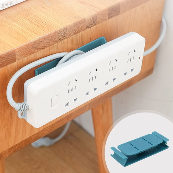 RRJ Cable Management Fixateur de Prise, Support Auto-Adhésif, Support de Prise Sans Perçage pour Bureau, Mur, sous le Bureau, Organisateur