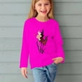 thumbnail image 5 of RXIRUCGD Chemises à Manches Longues pour Filles, Col Rond Mignon, Blouses Décontractées Élégantes (Rose Vif, Taille:9 Ans), 5 of 5