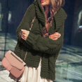 thumbnail image 1 of IMENGL Autumn winter heavy needle thickened cardigan, Green L, Size M-2XL, 1 of 4