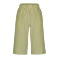 thumbnail image 3 of AherBiu Shorts Droits Taille Haute à Rayures pour Femmes avec Poches, XXXX-Large, 3 of 6
