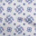 thumbnail image 1 of oneOone Rayon Royal Blue Fabric Florals Craft Projects Decor Fabric Printed By The Yard 56 Inch Wide, 1 of 4
