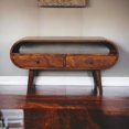thumbnail image 4 of Artisan Furniture Solid Wood Chestnut Circular TV Stand, 4 of 8