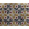 thumbnail image 4 of oneOone Georgette Viscose Fabric Check & Triangle Ikat Decor Fabric Printed BTY 42 Inch Wide, 4 of 4