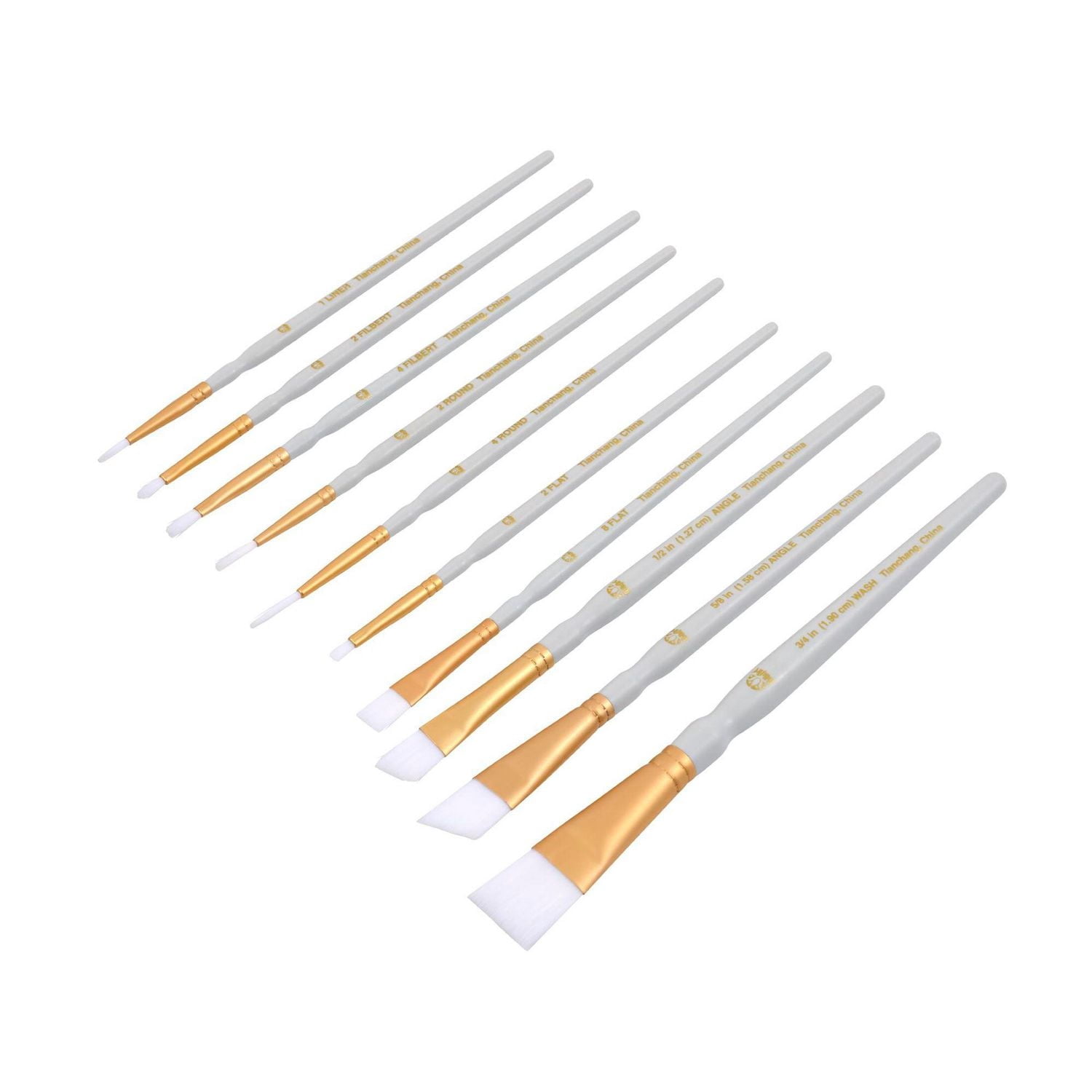 Ensemble de 10 pinceaux pour peinture sur verre FolkArt