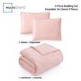 thumbnail image 4 of Mainstays Queen Comforter Set, Soft Lightweight & All Season, 3-Piece, Pink, 4 of 9