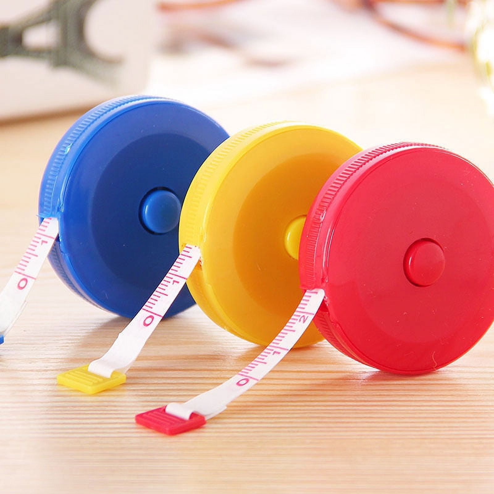 Fridja 60 Inch Tape Measure for School 1x Random Color Retractable Soft School Measuring Tape Flexible Ruler Portable Small Sewing Tape Measure for School Office