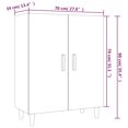 thumbnail image 4 of vidaXL Sideboard High Gloss White 70x34x90 cm Engineered Wood, 4 of 5