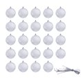 thumbnail image 1 of CEHVOM Christmas Ornaments, Decorations For Christmas Tree, Set Of 24 Shatterproof Light Bulbs With A Drawstring,white Balls For Decor Clearance, 1 of 1
