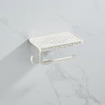 thumbnail image 2 of Candle/Cell Phone/Tissue/Roll Paper/Towel Holder Towel Hook With Storage Board For Bathroom/ Kitchen Elegent Hand Hook Towel Ring Holes Towel Rack Wall Mounted With Shelf And Hook Bathroom Shelves, 2 of 4