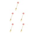thumbnail image 2 of Transemion 1/2/3/5 Cartoon Adorable Restaurant Hotel Tableware Portable Washable Stainless Steel Stirring Mixing Dinnerware Cake Flatware Candy Fork Brown 5PCS, 2 of 6