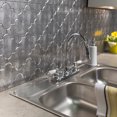 thumbnail image 2 of Fasade 18in x 24in Monaco Crosshatch Silver Backsplash Panel 5 Pack, 2 of 6