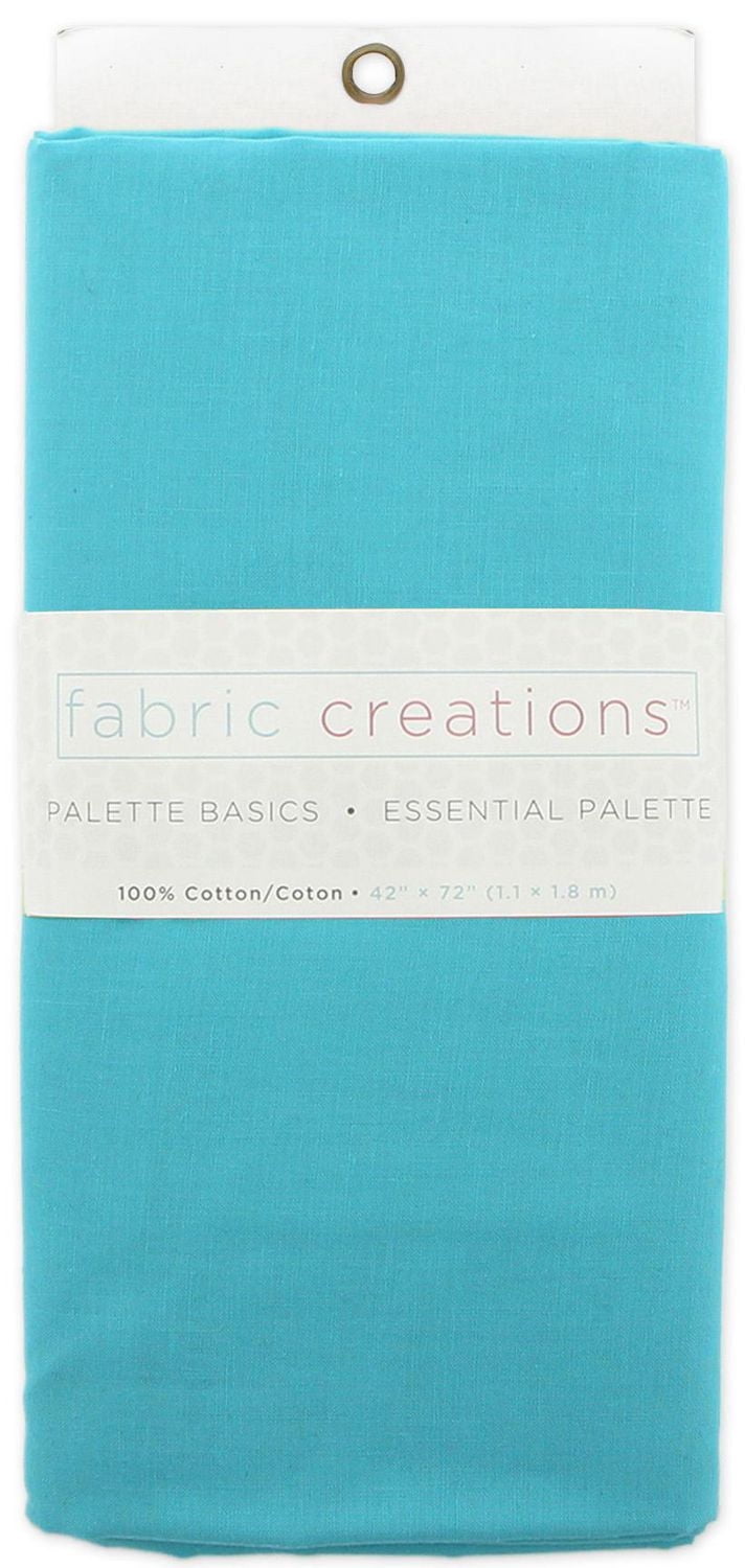 FABRIC CREATIONS 100% Cotton Solid Pre-Cut 1.83 m (2 yd) × 1.1 m (1.2 yd) Turquoise