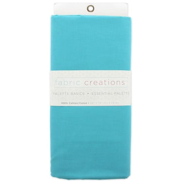 FABRIC CREATIONS 100% Cotton Solid Pre-Cut 1.83 m (2 yd) × 1.1 m (1.2 yd) Turquoise