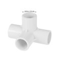 thumbnail image 3 of KAKOWELY 10PCS 4-way Joint PVC Links Fitting Water Pipe Connector (White),2.76"X1.97"X2.17", 3 of 4
