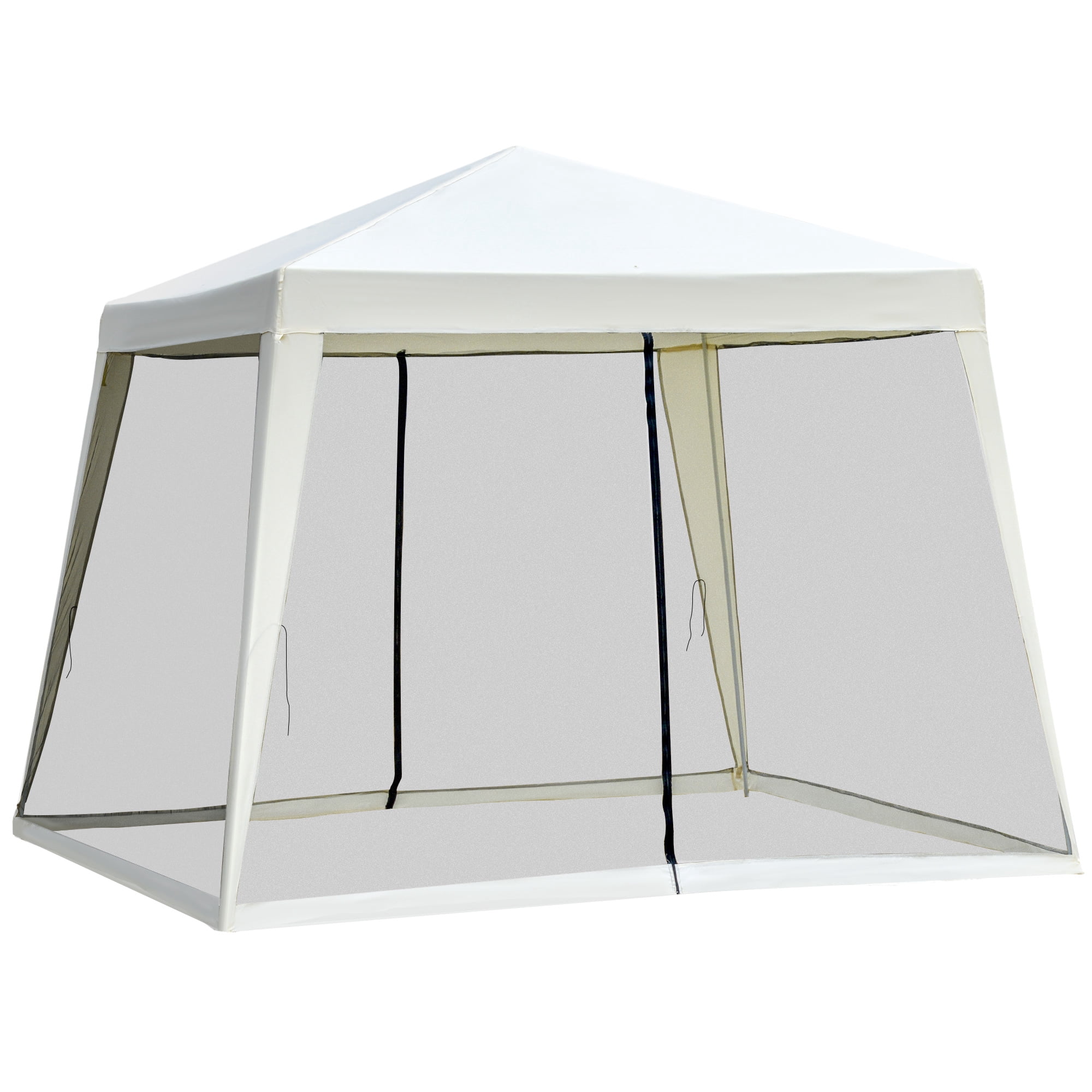 Outsunny Tente de Fête, Abri de Jardin Extérieure Pare-Soleil, Beige