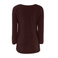 thumbnail image 4 of WZXFASHION Womens Casual Solid Long Sleeve Jumper Sweaters Blouse Sales Today Clearance cozy pullover sweater, 4 of 5