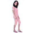thumbnail image 4 of Moomaya Ensemble de Nuit Uni pour Femmes avec Capri en Coton Tenue de Nuit 2 Pcs Chemises de Nuit-Ntr, 4 of 6