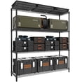 thumbnail image 1 of M MZG 4 Tiers Metal Wire Shelving Unit Storage Rack, 59"W x 17.7"D x 70.86"H, Black, 1 of 6
