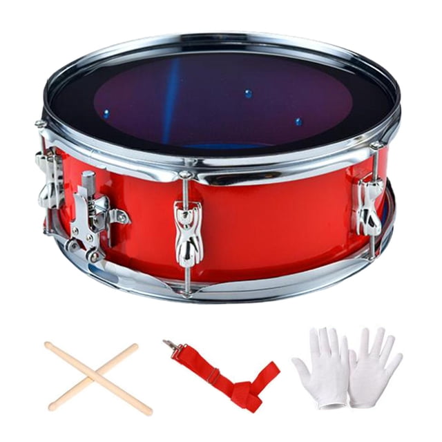 Xuanheng Caisse Claire 13 Pouces Instruments de Musique Légers pour Enfants Débutants Garçons Filles Rouge