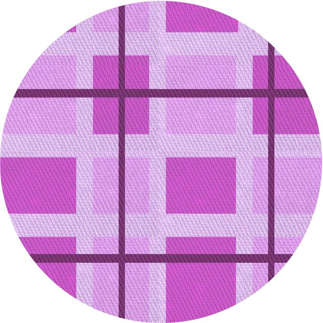 Ahgly Tapis Rond Lavable en Machine Intérieur Transitionnel Pastel Violet Rose, 5 Pieds Rond