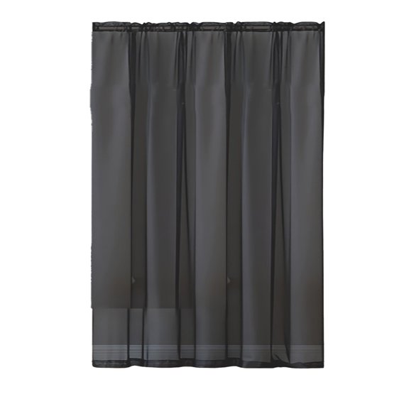 Rideau de Fenêtre à Poche pour Tringle Semi-Transparente en Polyester 51,97 Po L x 62,99 Po L Couleur Unie pour Salon Chambre Balcon