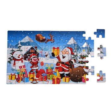 Puzzle Toy, Portable Christmas Puzzles Snow Type For Family Nights For Holiday For Parties
