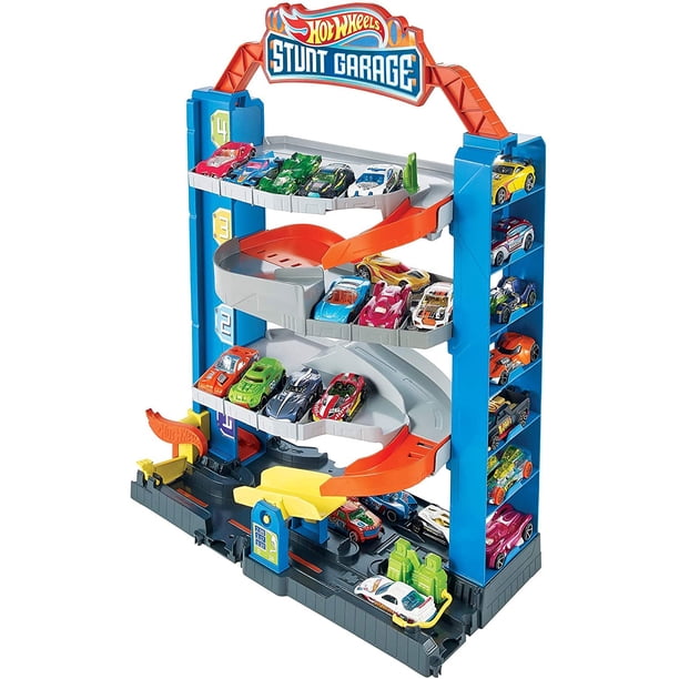 Hot Wheels City Stunt Garage Playset Multi Level Vertical Tower