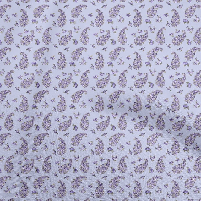 oneOone Silk Tabby Light Purple Fabric Florals Craft Projects Decor Fabric Printed By The Yard 42 Inch Wide