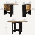 thumbnail image 3 of HOMCOM Folding Drop Leaf Dining Table Space Saving Kitchen Table, 3 of 10