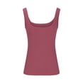 thumbnail image 4 of Yuyuzo Plus Size Tank Tops for Women Sleeveless Shirts Square Neck Going out Tops Ribbed Knit Casual Slim Basic Tees, 4 of 6