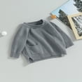 thumbnail image 3 of Pull Tricoté pour Bébé Manches Longues avec Poche Automne Tricoté pour Filles Garçons, 3 of 7
