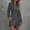 Dark Gray, variant on Gspmoly Women Dresses, Women'S New Fashion Irregular Collar Button Long Sleeve Dresses Women'S Formal Dresses Deals of The Day