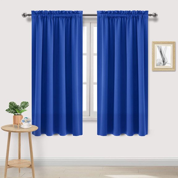 TIMIFIS Blackout Curtains for Bedroom Thermal Insulated with Black Liner Darkening Curtains for Living Room Kitchen Bedroom Window(W37.8 x L44.88 -Inch)