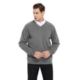 thumbnail image 4 of TOPTIE Chandail à Manches Longues en Coton pour Hommes Col en V Basique Conçu, 4 of 8