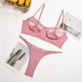 thumbnail image 1 of XZNGL Women Sexy Transparent Underwear Sling Solid Color Shortened Underwear Set, 1 of 1