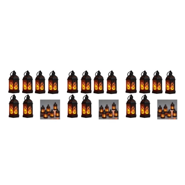 Baohd 2pcs/set Warm And Inviting Atmosphere With Decorative Lanterns Desktop Size black*6PCS 3Set